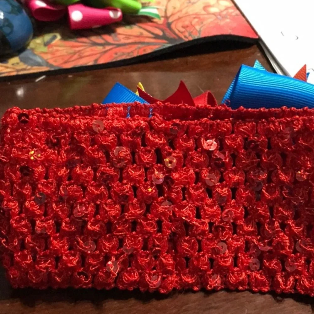 NEW HANDMADE Beautiful & colorful headband RED, YELLOW, BUE, GREEN